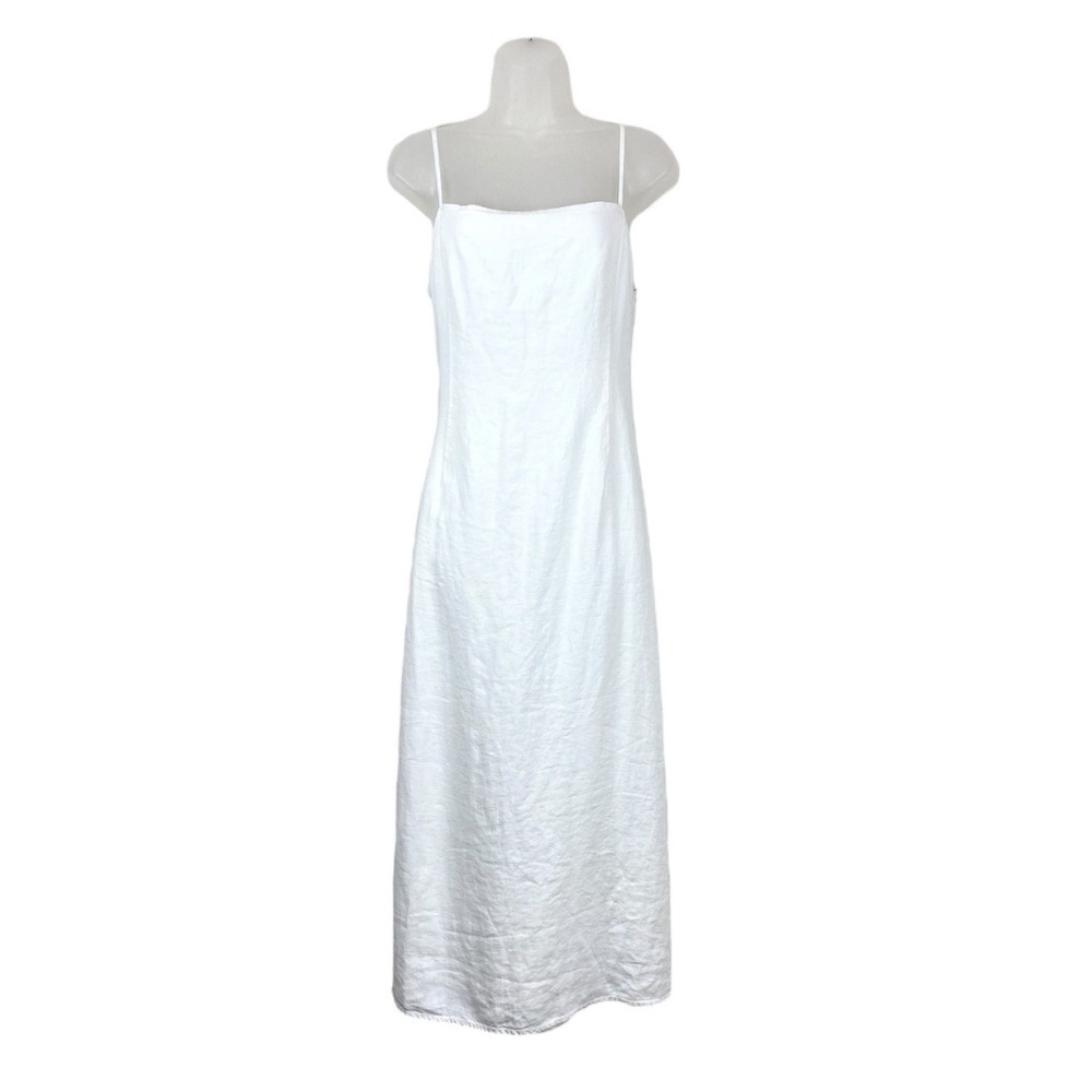 NEW Bella Dahl Cami Midi Linen Dress White Spaghetti Straps